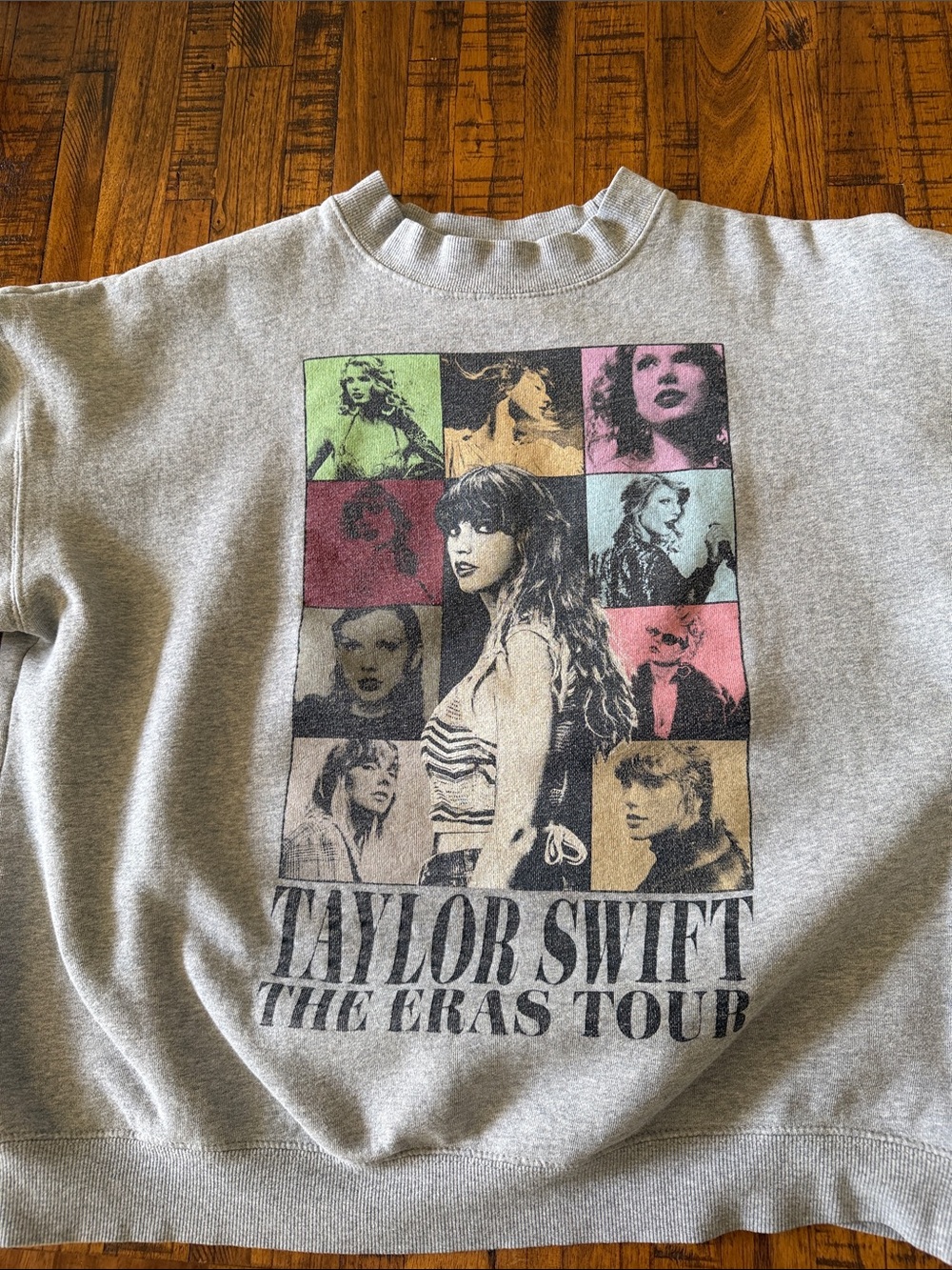 Official Taylor Swift Gray Crewneck Sweatshirt from The Eras Tour